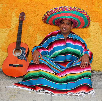 Man in national Mexican clothing
