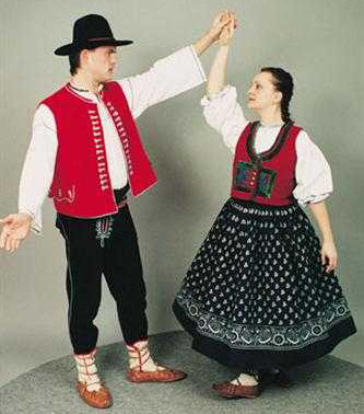 Czechian folk dress from Valassko region