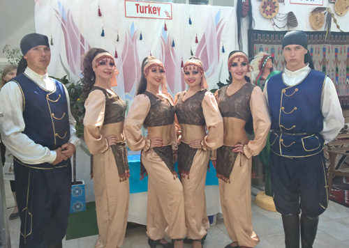 Dancers in stylized Turkish costumes
