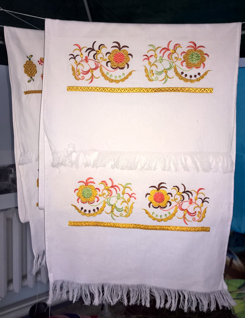 Vintage Crimean Tatar embroidered towel