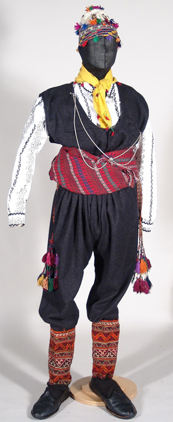 Traditional bridegroom or festive costume from Nebiköy, Black Sea region of Turkey