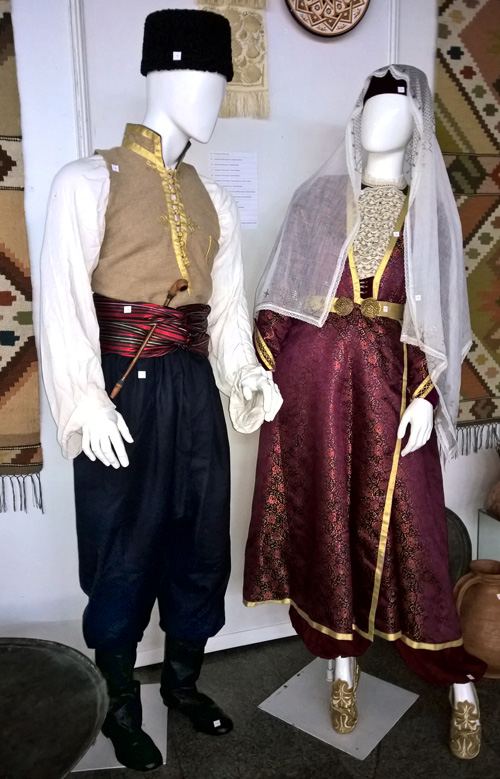 Traditional male and female costumes of Crimean Tatars