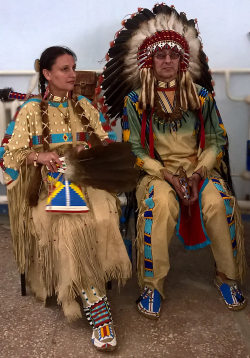 Reconstruction of traditional costumes of Native American Indians