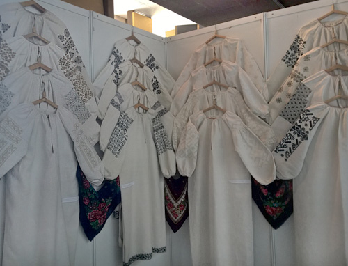 Vintage female embroidered shirts from Central Ukraine