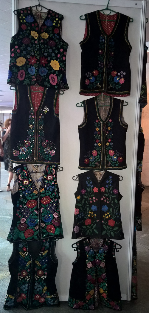 Ukrainian traditional vests with floral embroidery