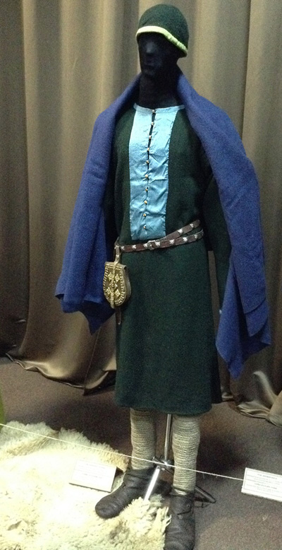 Reconstruction of clothes of wealthy man from Birka Sweden 10th century