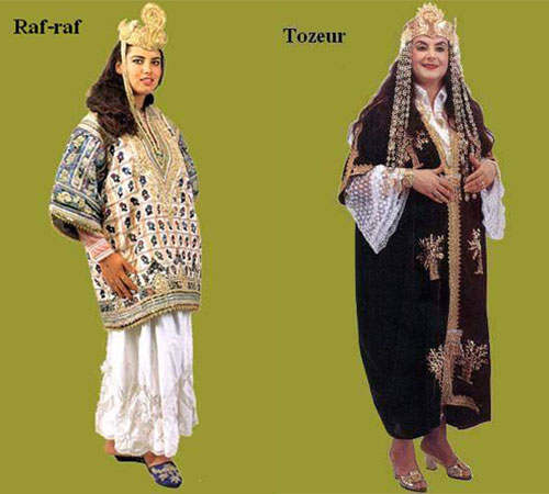 Tunisian folk dresses from Raf-raf and Tozeur