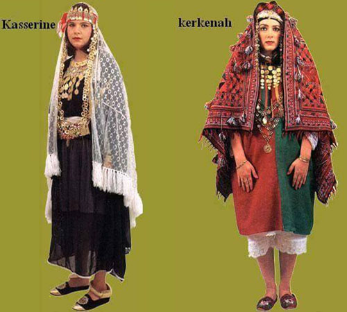 Tunisian folk dresses from Kasserine and Kerkennah Islands