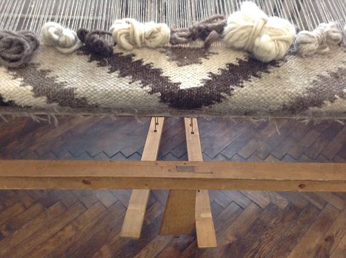 Vintage weaving loom from Carpathian region of Ukraine