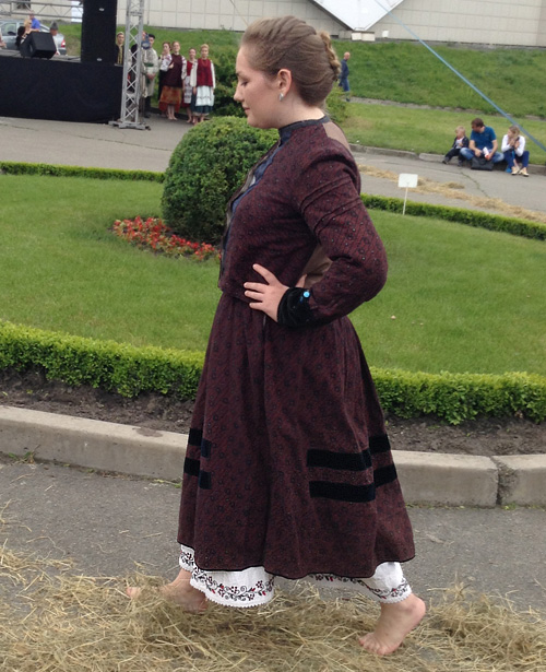 Vintage outfit of woman from Baturyn district Chernihiv region of Ukraine early 20th century