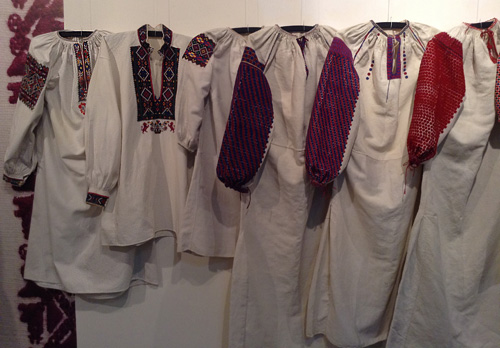 Ukrainian traditional male and female embroidered shirts