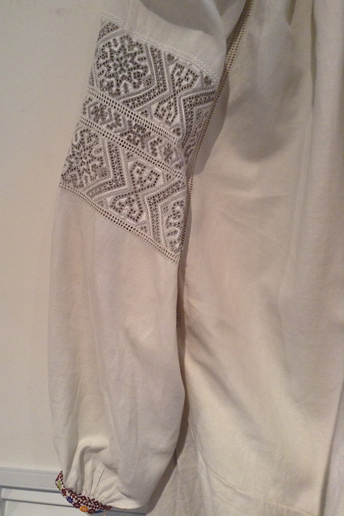 Embroidery design on the sleeve of women’s shirt from Pokuttya region western Ukraine