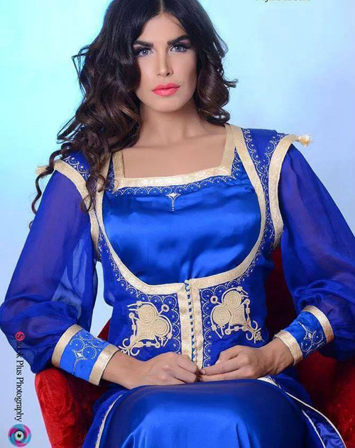 Tunisian modern female clothing with ethnic motifs