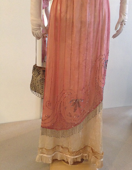 Female pink chiffon dress Ukraine 1910