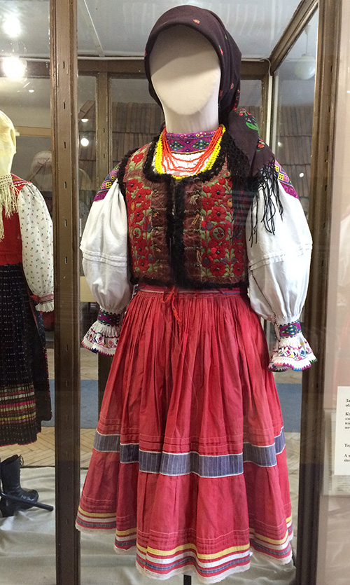 Vintage female folk clothing from Ukraine early 20th century