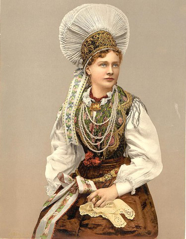 Slovenian festive and very beautiful women’s costume