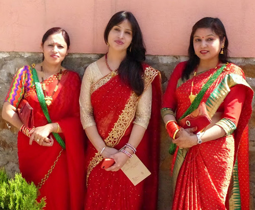 Women in Nepali sarees