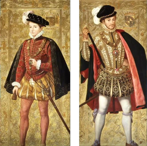 Francis II and Lord Darnley in 19th-century paintings by British painter Richard Burchett