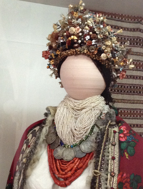Ukrainian traditional wedding jewelry vintage necklace