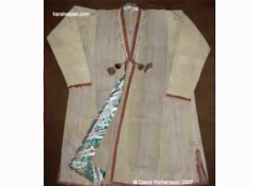 Kazakh shekpen men’s long-sleeved overcoat