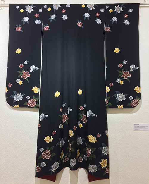 Japanese folk Furisode kimono