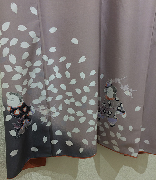 Japanese traditional Homongi kimono