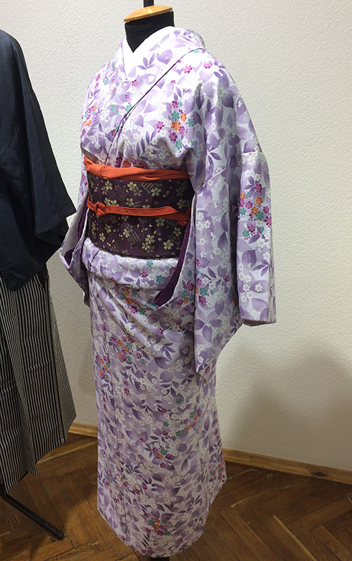 Japanese traditional kimono and obi belt