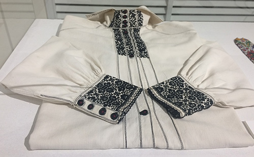 Groom’s wedding embroidered shirt from Lviv region of Ukraine early 20th century