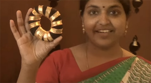 Nandini Bharatanatyam Savaram  Kunjalam Kemp Ready Flower Jada Set For  Women Braid Extension Multicolor  Amazonin Jewellery