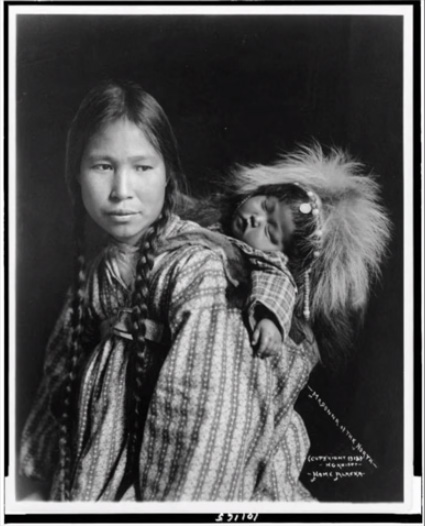 Inuit woman with child Alaska 1900