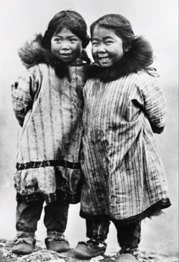 Two Inuit children Nome Alaska 1900-1908