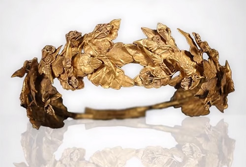 Greek gold wreath from 2nd century B.C.
