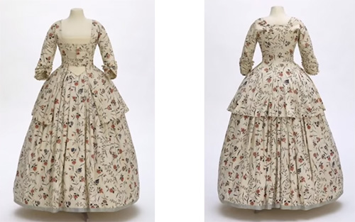 matching caraco and petticoat, 1770-1780