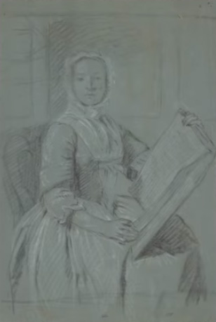 Allan Ramsay painting A Lady Holding an Open Book