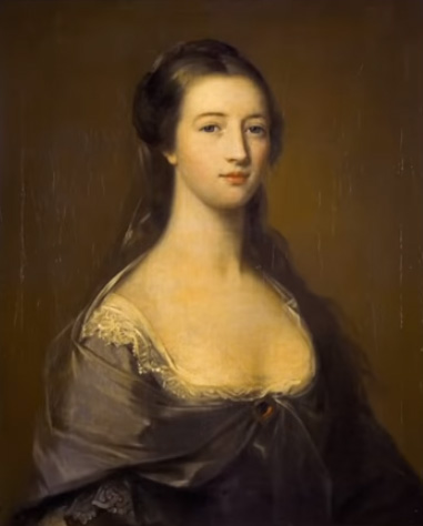 Elizabeth Gunning, Duchess of Hamilton, by Scottish painter Gavin Hamilton, 1752