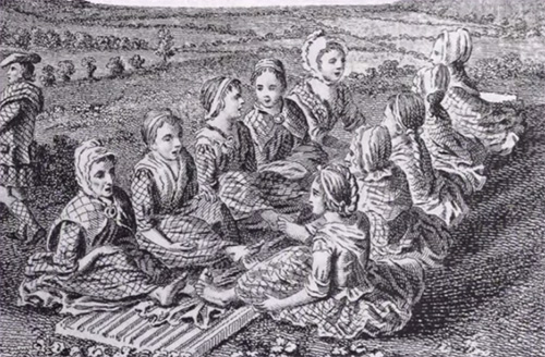 Scots women fooling cloth, circa 1770