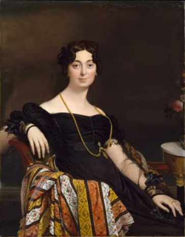 French painting of Madame Jacques-Louis Leblanc from 1823