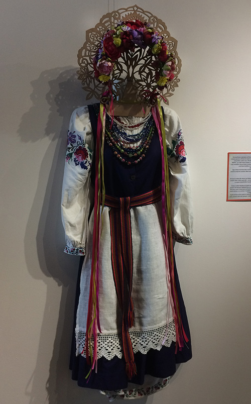 Vintage female costume of a bride, early 20th century