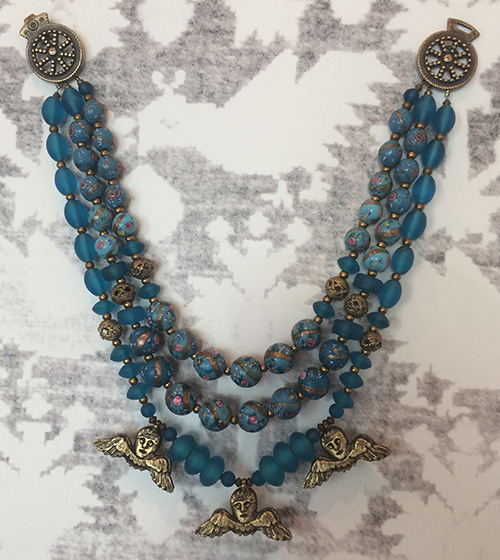 Extremely beautiful necklaces made of a mix of beads and pendants from ...