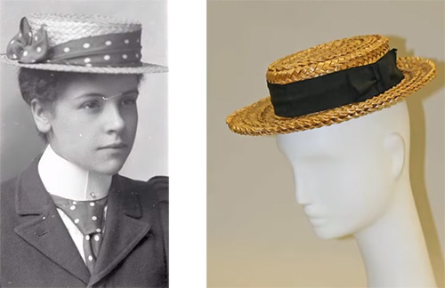 straw boater hats from 19th century