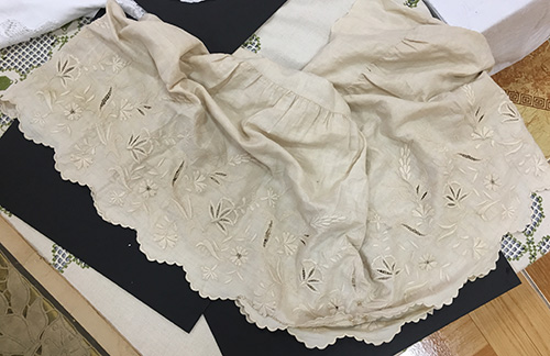 Female skirt with beautiful lace pattern 19th century