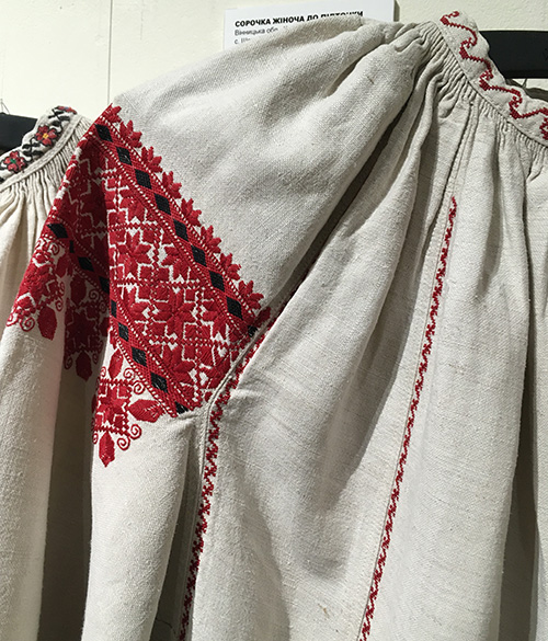 Ukrainian folk embroidered shirt from Podillia area