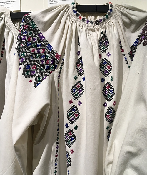 Ukrainian folk embroidered shirt from Podillia region