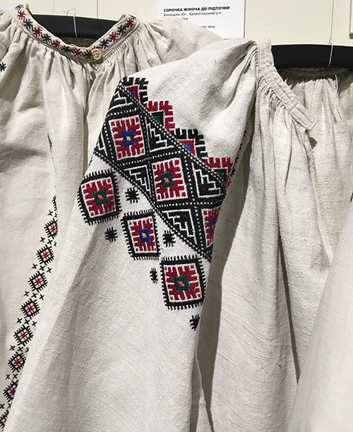Traditional Ukrainian embroidered shirts from Podillia region