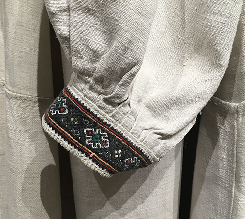 Ukrainian embroidery on the shirt cuff from Podillia region