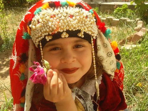 Tunisian traditional girl's headdress