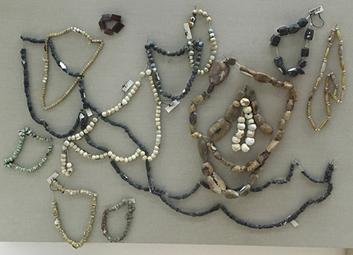 different necklaces made from glass beads, paste, amber, and carnelian beads. Olbia, the territory of modern Southern Ukraine, the 7th century B.C. – 3rd century A.D.