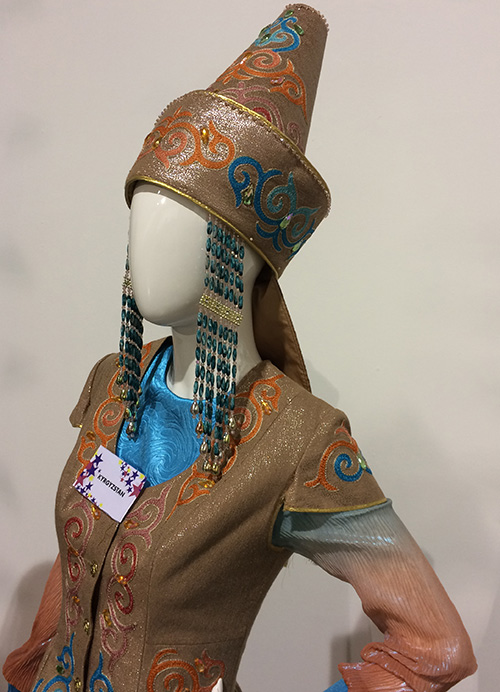 Modern replicas of Kyrgyz female national garments