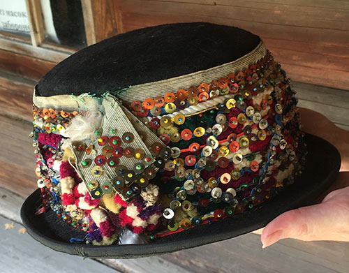Krysania – fancy traditional felt hat of Hutsuls in Carpathian Ukraine