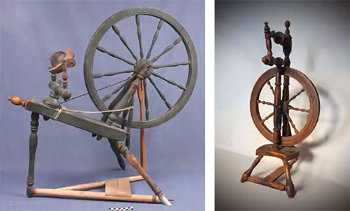 Vintage spinning wheels